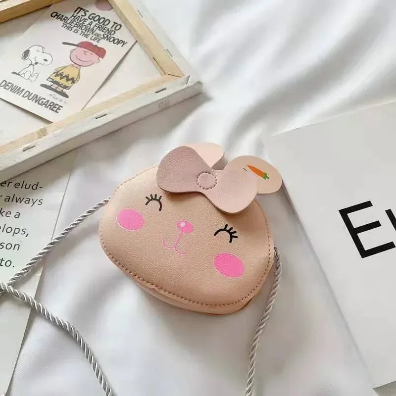 Cute PU Leather Children's Small Shoulder Bags Lovely Cartoon Baby Girls Coin Purse Handbags Princess Accessories Crossbody Bag