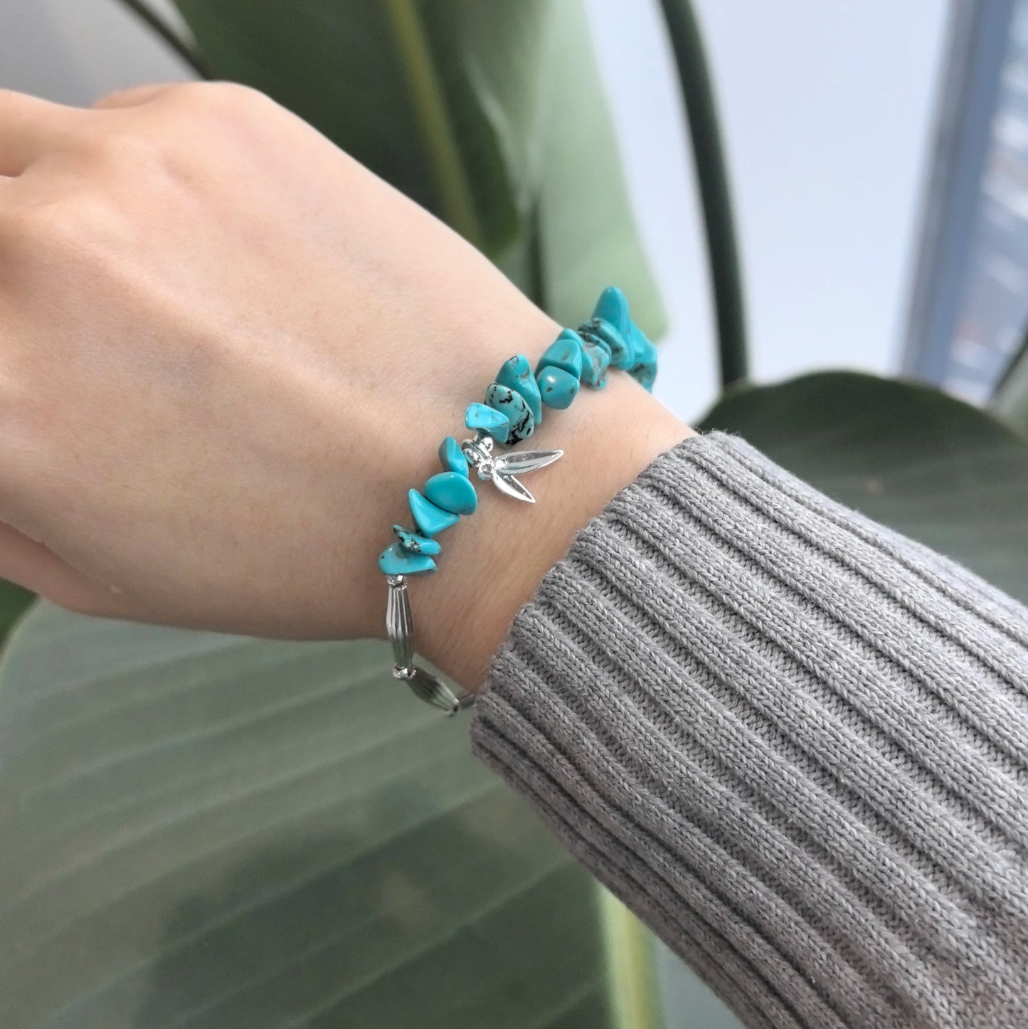 925 Sterling Silver Bracelet Bangle Simple Green Leaf Elegant Nature For Woman Girl Fashion Jewelry Gift Dropship Wholesale