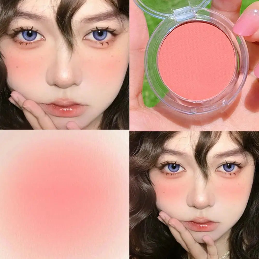 Girl Matte Blush Peach Cream Makeup Pink Blush Red Blush Cheek Cosmetics Blush Tint Blusher Cheek Palette Contour Ro W9J3