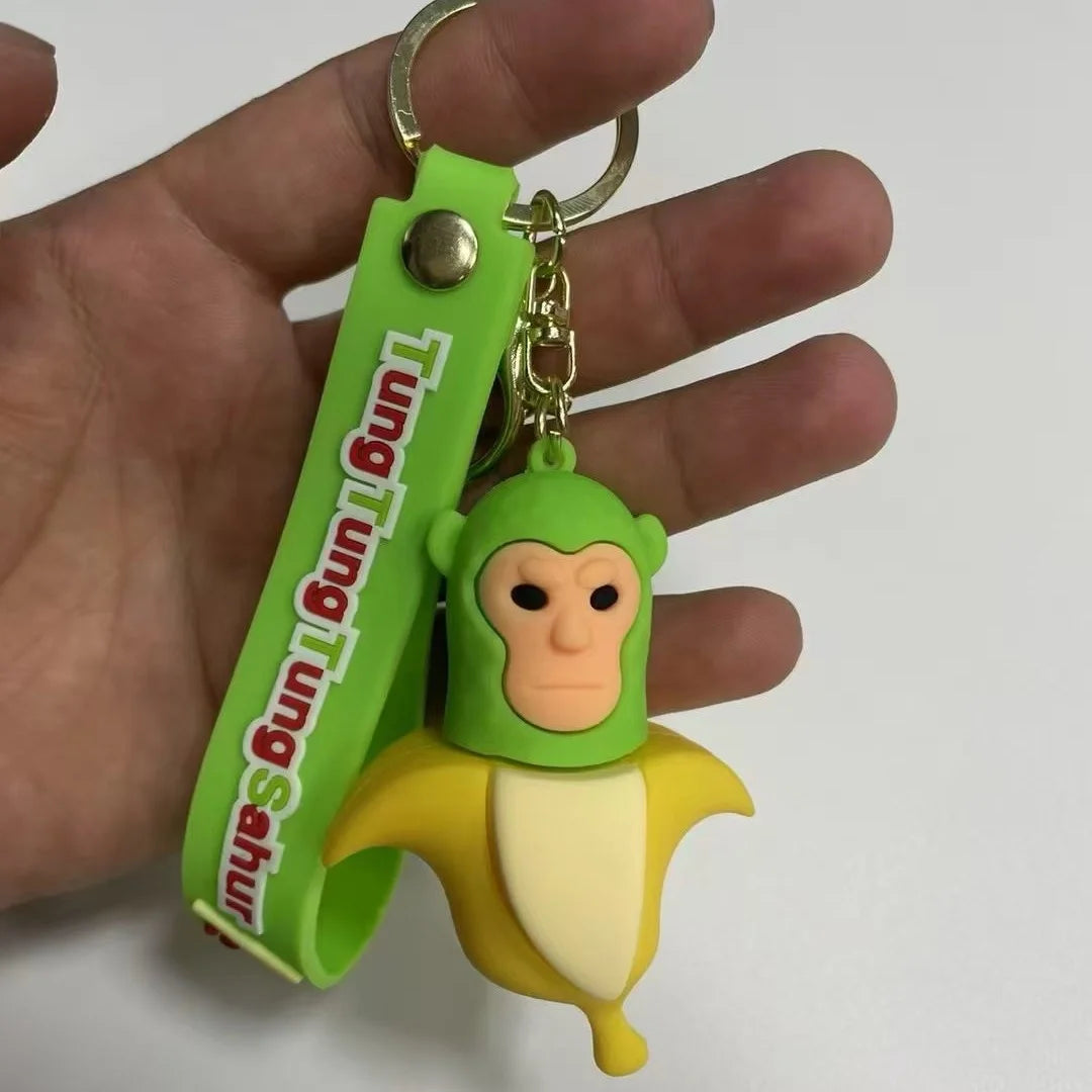 Italian Brainrot Animals Keychains for Accessories Funny Sigma Skibidi Rizz Cat Silly Meme Keyrings Fans Friends Gifts Wholesale
