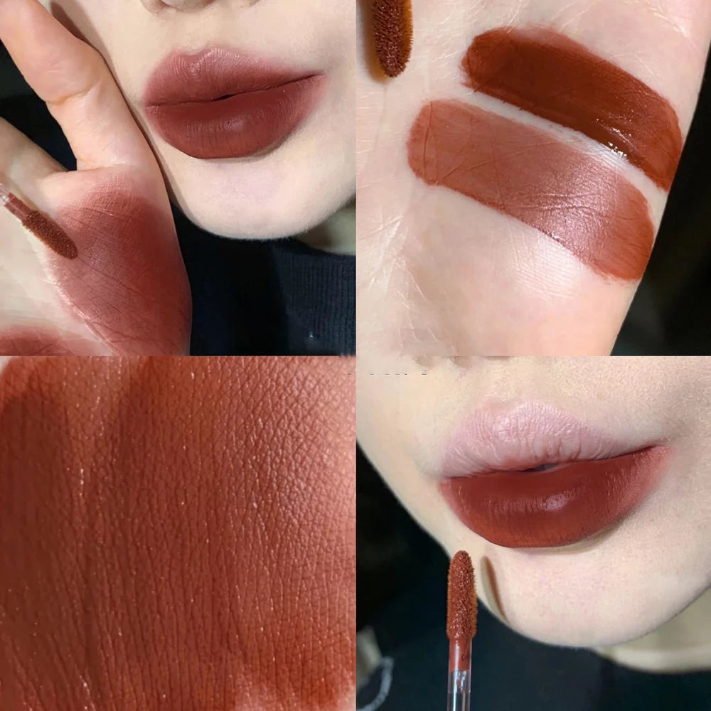 Little Bear Crystal Frozen Strawberry Glossy Lip Glaze Mirror Whitening Nude Doodle Lip Korean Makeup Y2K Cosmetics Lipsticks