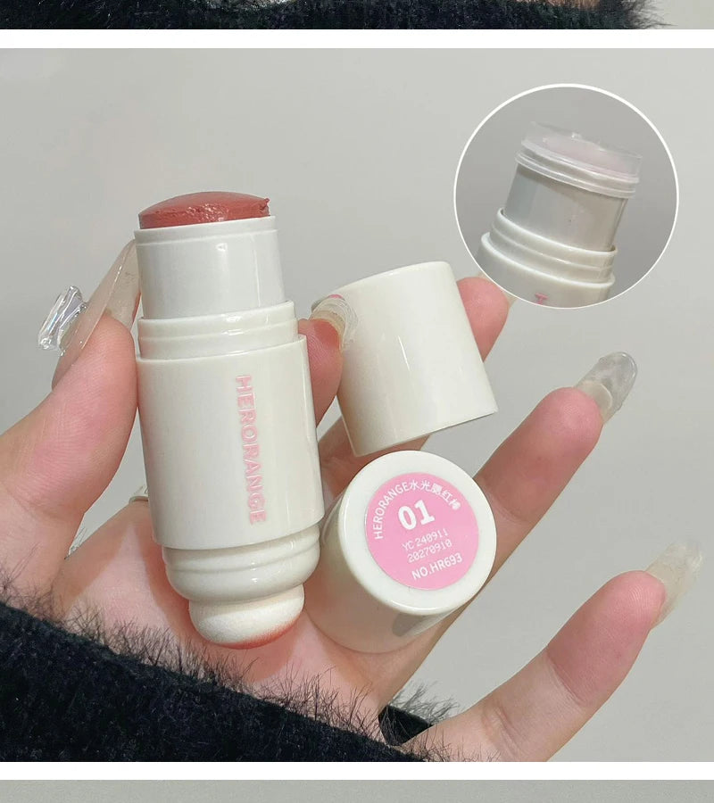 HERORANGE Aqua powder blusher Stick Korean Girls Whitening Natural Naked Makeup Highlight powder blusher Brightening Cream