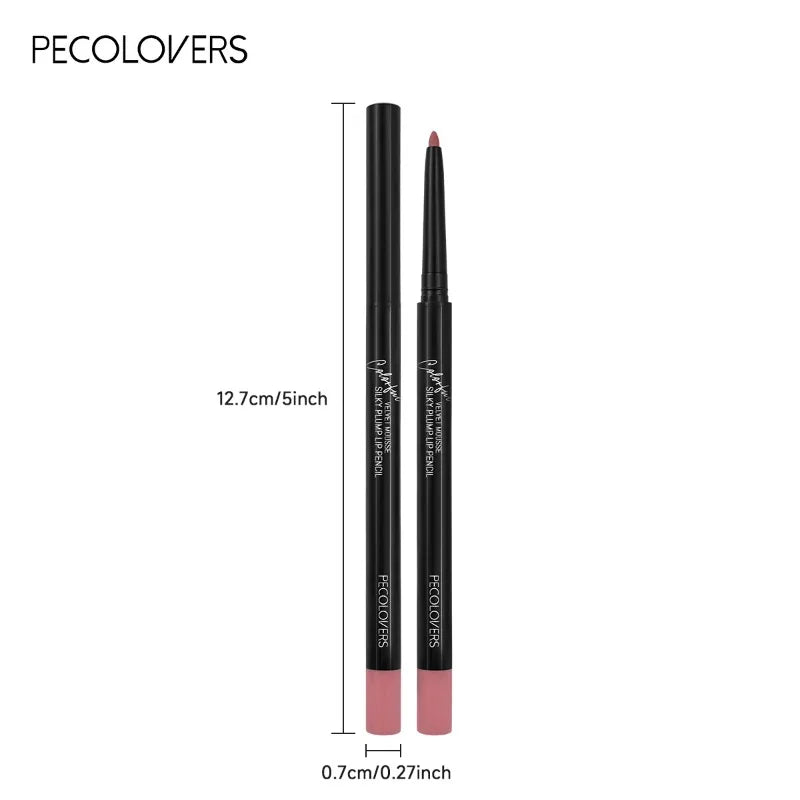 Matte Red Lipliner & Lipstick Pencil – Waterproof, Moisturizing, 12 Shades