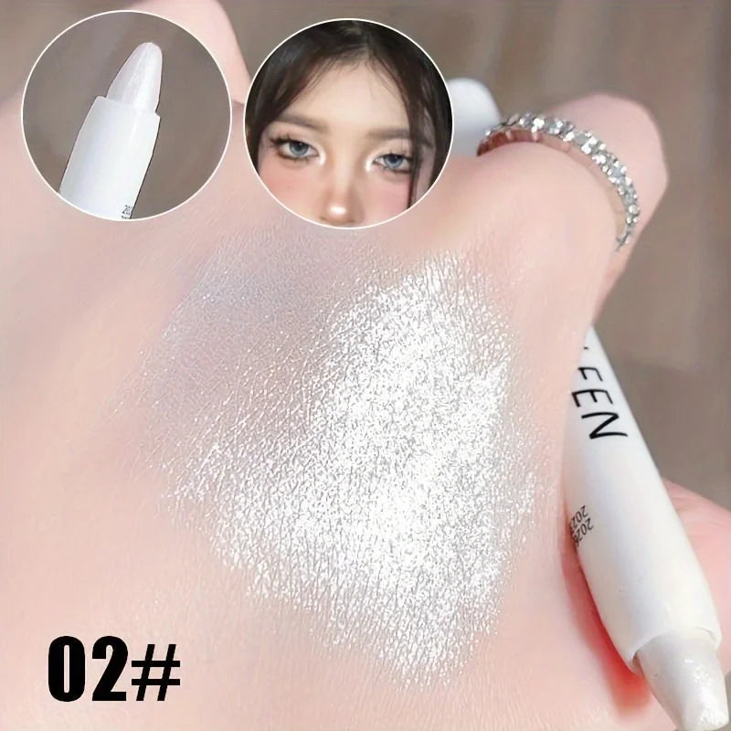 Shimmer Highlight Stick – Glitter White Eyeshadow Pencil for Bright Eyes