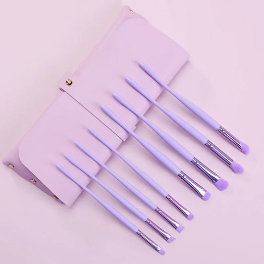 8pcs/sets Eye Makeup Brushes Professiona Soft Hair Cosmetic Concealer Eyeshadow Kabuki Blending Tools Eyebrow Eye Detail Brush