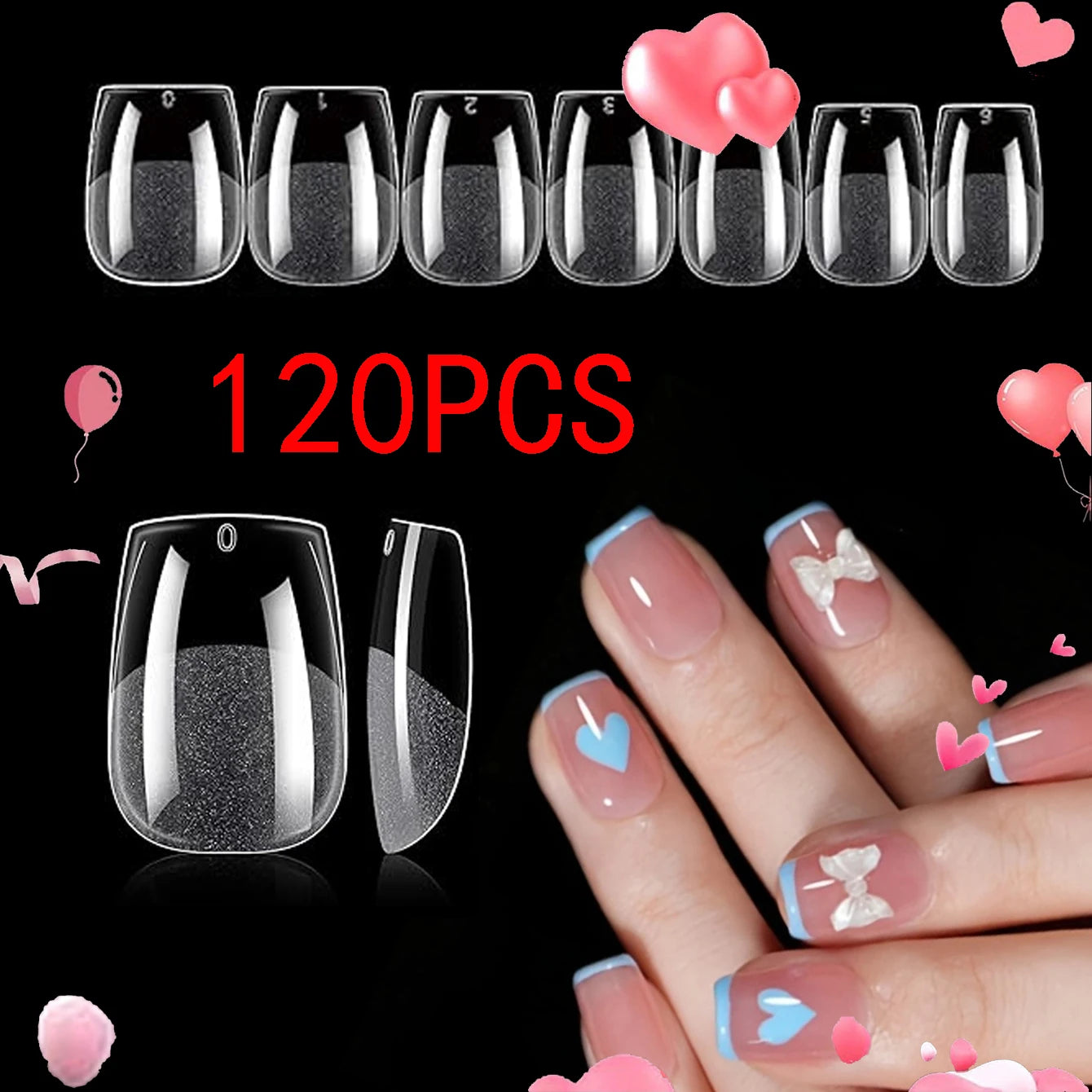 120PCS-Short almond semi-frosted fake nails - perfect for nail design and salon extensions  perfect for dating and everyday wear
