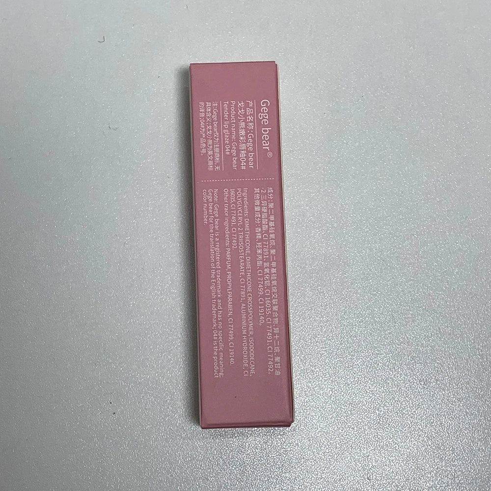 Little Bear Crystal Frozen Strawberry Glossy Lip Glaze Mirror Whitening Nude Doodle Lip Korean Makeup Y2K Cosmetics Lipsticks
