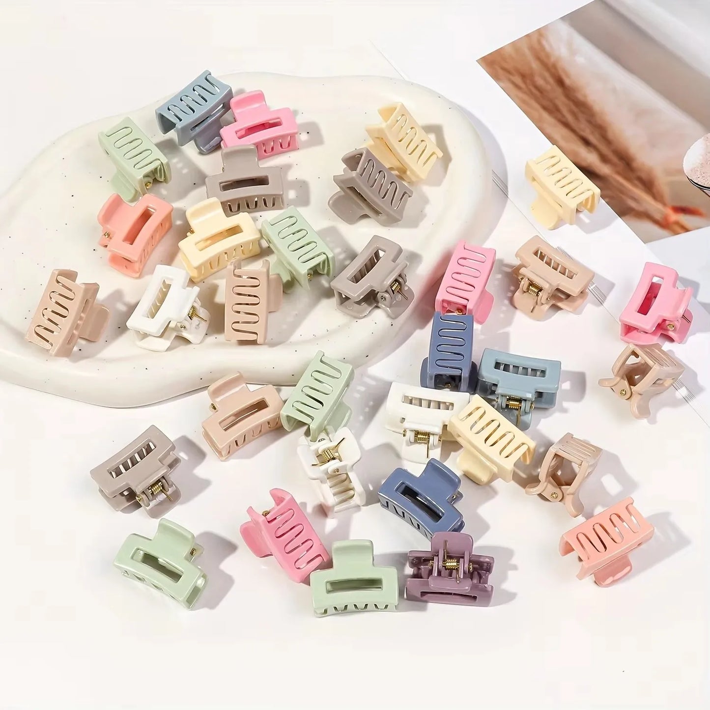 20 PCS Small Hair Clips for Women & Girls, Durable Matte Claw Clips for Thin Hair, Strong Hold NonSlip Cute Mini Hair Clips