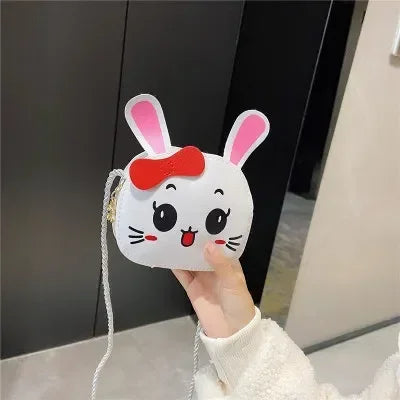 Cute PU Leather Children's Small Shoulder Bags Lovely Cartoon Baby Girls Coin Purse Handbags Princess Accessories Crossbody Bag