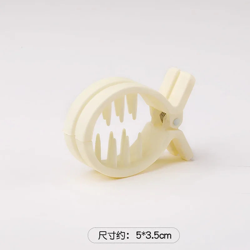 Round Hair Clip Grab High Ponytail Fixed Artifact Claw Hairpin Women Back Head Frosted Hairpin Anti-sagging Hair Style Claw Clip