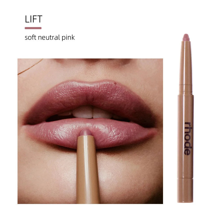 Rhodee Blusher Rouge Powder Pocket Blush Lip Gloss Cheek Hydrating Stick Natural Cream Lipstick Cheek Easy Apply Color Makeup