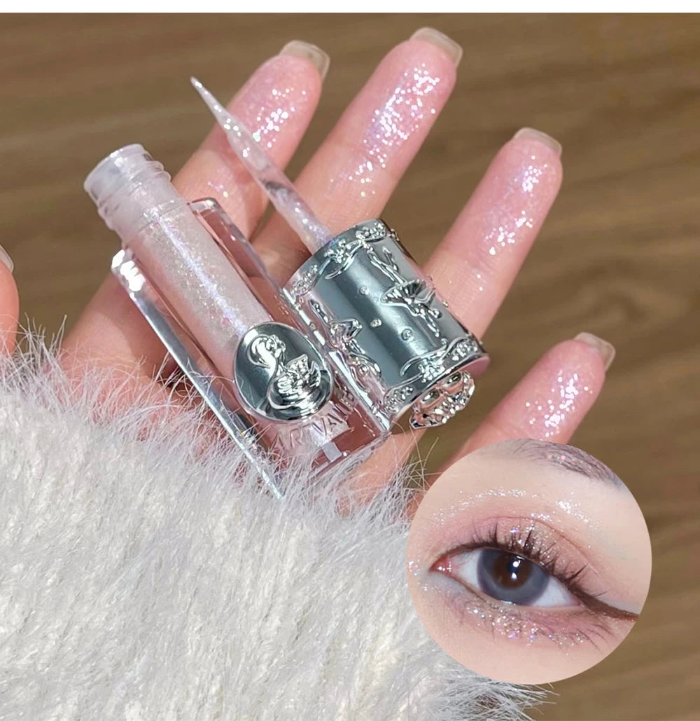 Liquid Eyeshadow Pearlescent Shimmer Silkworm Glitter Eyes Korean Makeup Fine Sparkling Eye Shadow Eyeliner Highlighter Cosmetic