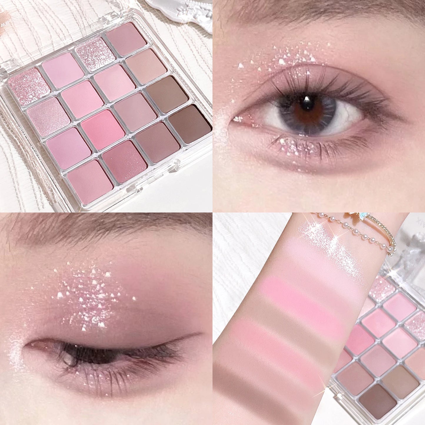 Korean Sunset Eyeshadow Palette – 16-Color Matte & Shimmer Magic Palette