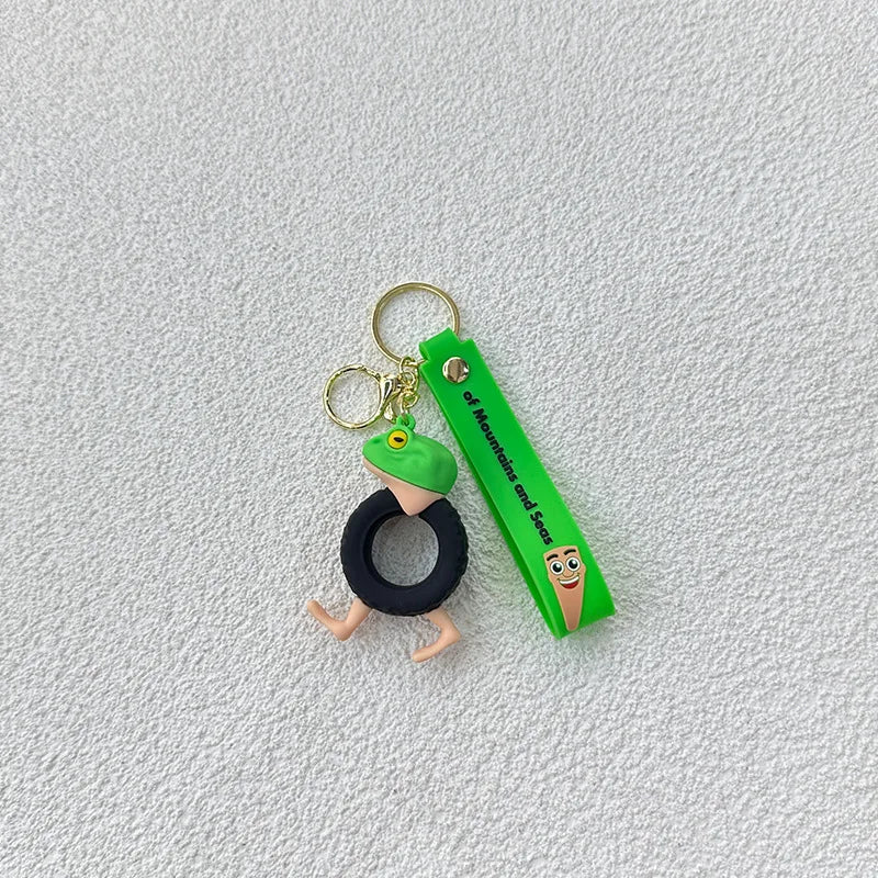 Italian Brainrot Animals Keychains for Accessories Funny Sigma Skibidi Rizz Cat Silly Meme Keyrings Fans Friends Gifts Wholesale