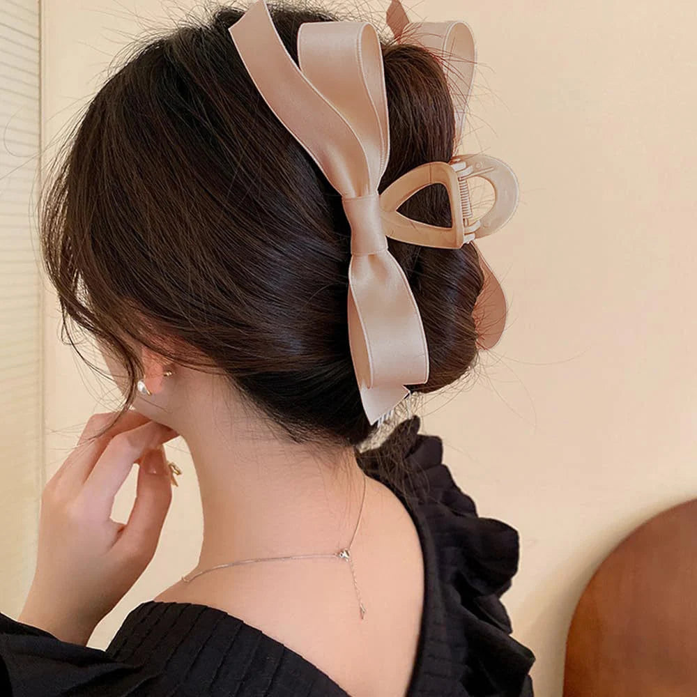 Fashion Bow Hair Claw Clips for Women Elegant Ponytail Braid Hair Clips Sweet Hairpins Shark Clip Girls Hair Accessories