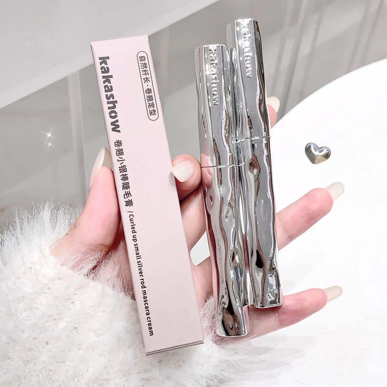 kakashow curling small silver wand mascara is waterproof and sweat-proof, naturally thick, long-lasting and non-smudged as a bas