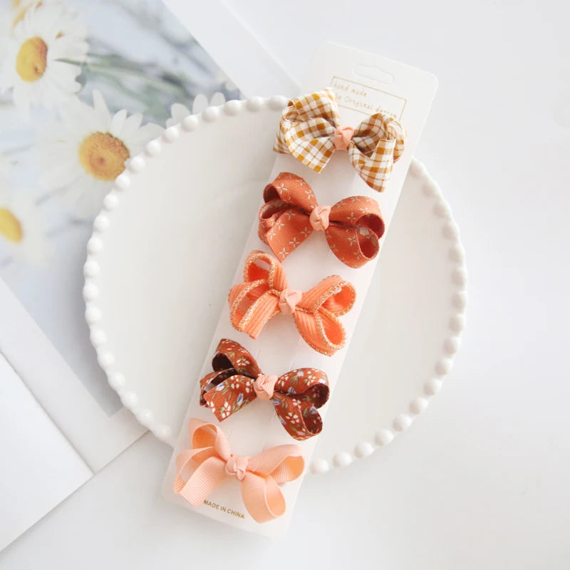 Hair clips for Children Children's Headwear Baby Hair Accessories Clip Bows For Girls All Cloth Hairpin