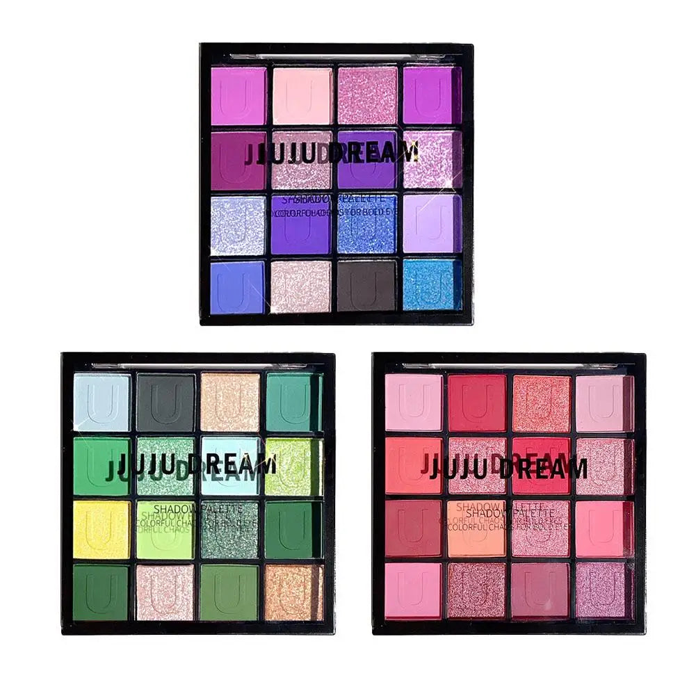 16 Color Rose Palette With Makeup Mirror Pearlescent Matte Glitter Shimmer Pigment Nude Longlasting Eye Shadow