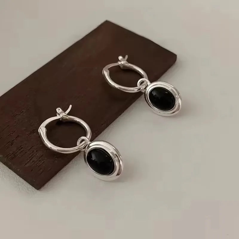 VENTFILLE 925 Sterling Silver Star & Moon Hoop Earrings for Women