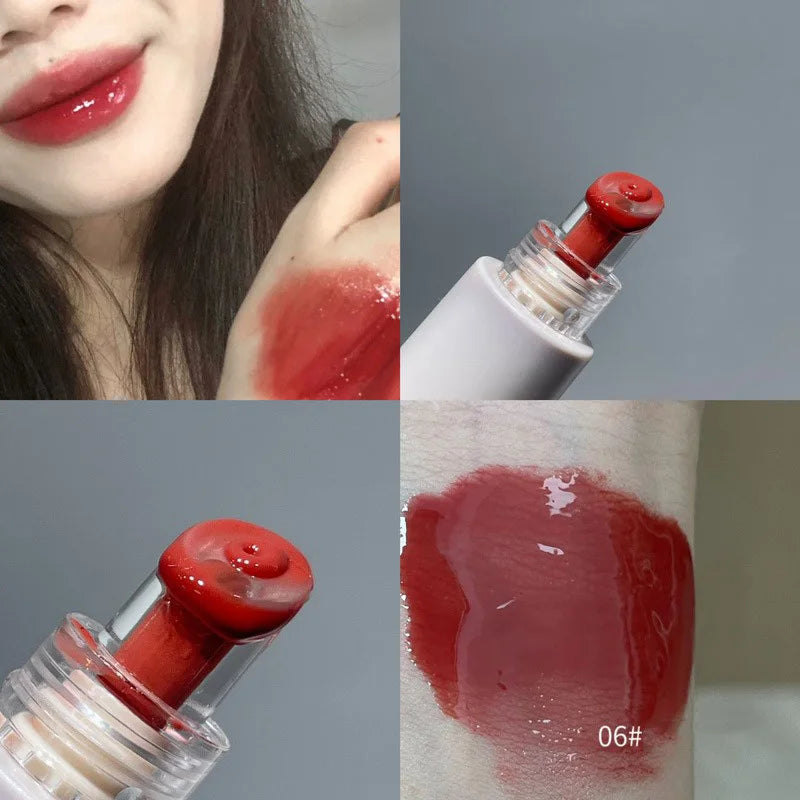 Crystal Jelly Lip Gloss Mirror Water Liquid Lipstick Moisturizing Long Lasting Sexy Red Lip Plumper Makeup Tint Korean Cosmetics