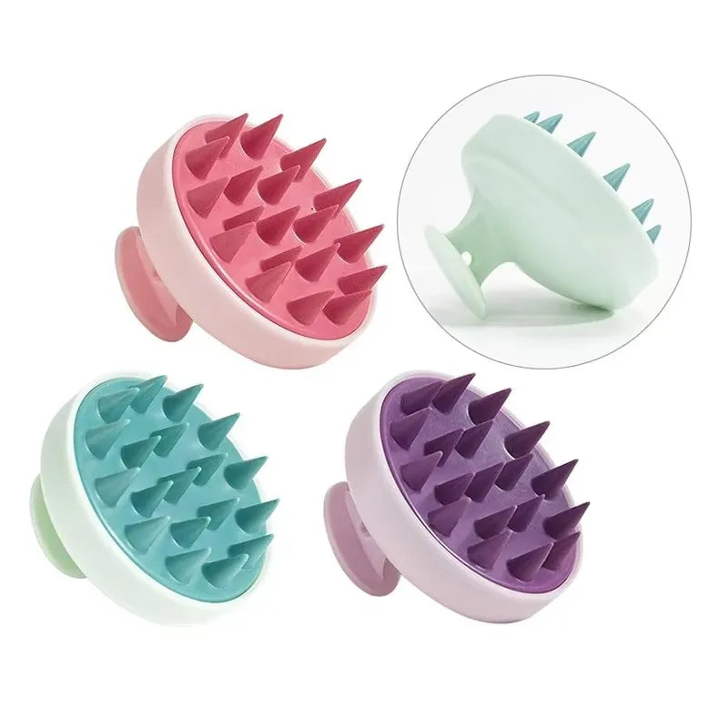 Silicone Shampoo Brush Scalp Antipruritic Massage Hair Washing Combs Body Cleansing Exfoliator Bathing Brushes Hairdressing Tool