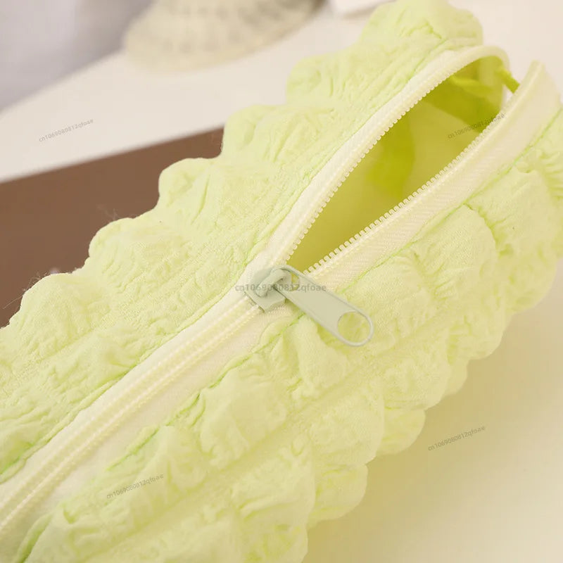 Cute Puffs Pencil Case Bag For Girls Boys Kawaii Stationery Bag Pen Pouch Box Large Capacity Student Back To School Supplies