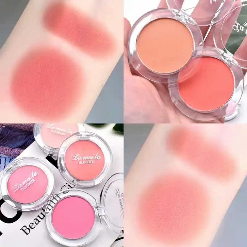 Blush Waterproof Sweat-proof Blusher Natural Monochrome Blush Palette Long-lasting Face Contour Natural Makeup Women Girls