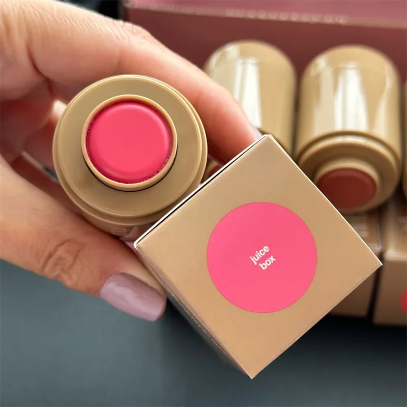 Rhodee Blusher Rouge Powder Pocket Blush Lip Gloss Cheek Hydrating Stick Natural Cream Lipstick Cheek Easy Apply Color Makeup