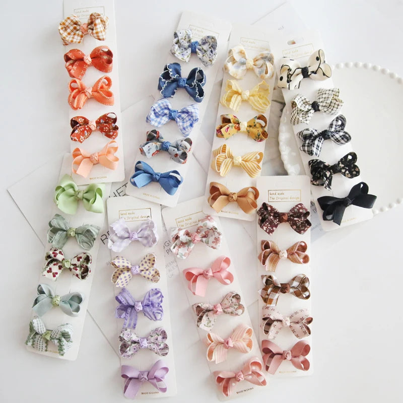 Hair clips for Children Children's Headwear Baby Hair Accessories Clip Bows For Girls All Cloth Hairpin