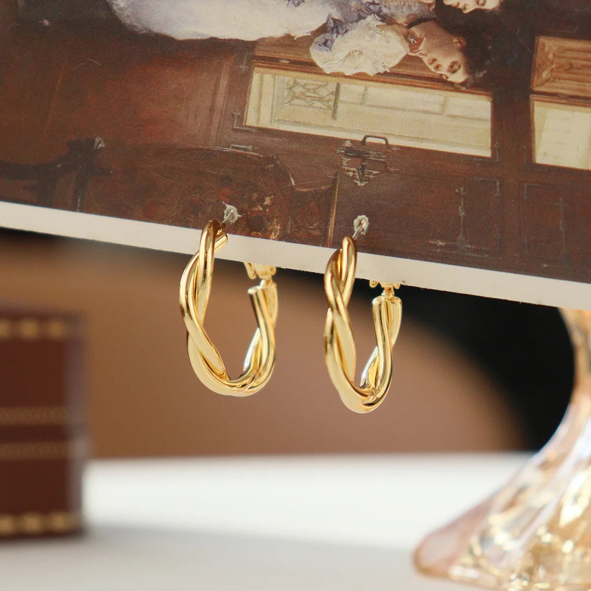 18pcs Butterfly Heart Earrings Set Minimalist Wheat Twist Hoop Women Accessories