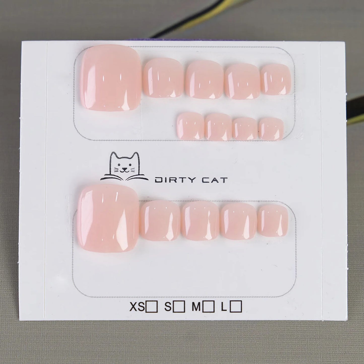 14pcs Handmade Vintage Wine Red False Toe Nails Press On Acyrlic Nails Square Fake Toenail Simple Short Artificial Nail Wearable