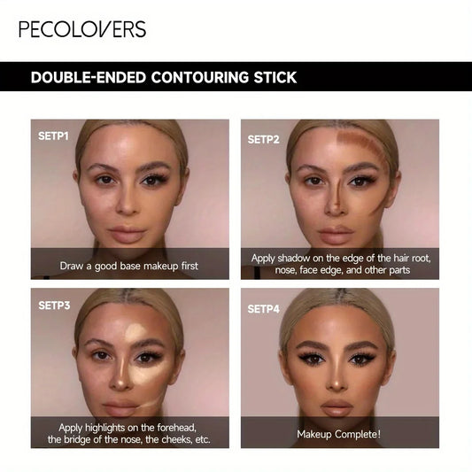 Korean Double Head Highlight & Contour Makeup Pen – Waterproof & Long Lasting