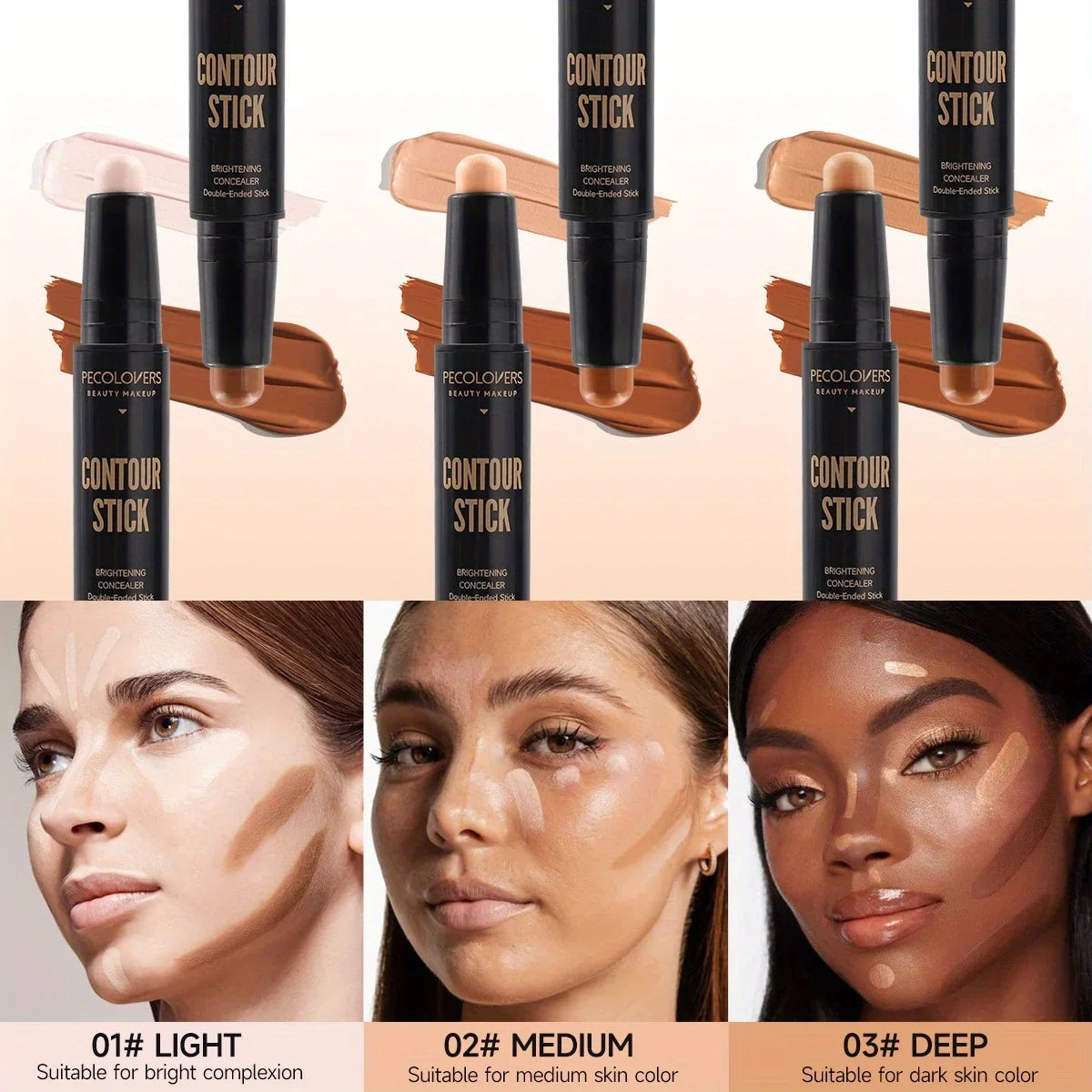 Korean Double Head Highlight & Contour Makeup Pen – Waterproof & Long Lasting