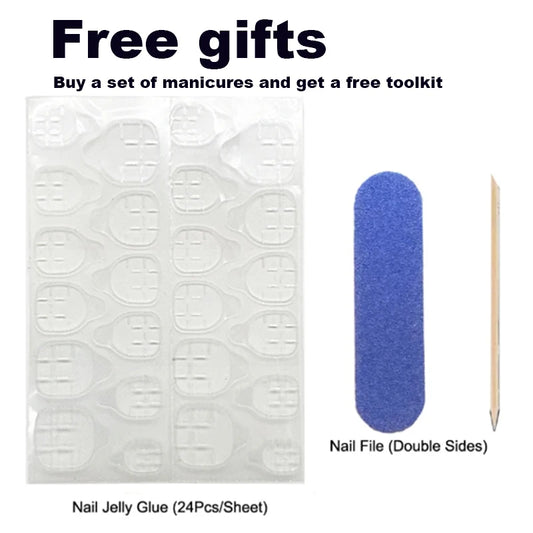 Handmade Pink French False Press On Nails Full Cover Ballerina Almond Manicuree Decoration Wearable Artificial Nails