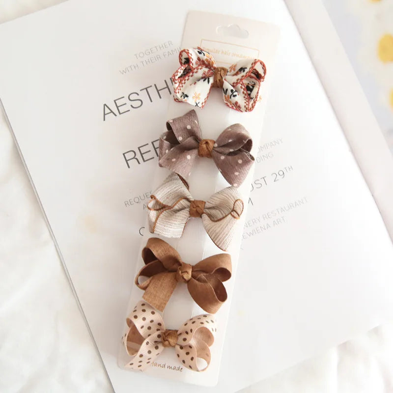 Hair clips for Children Children's Headwear Baby Hair Accessories Clip Bows For Girls All Cloth Hairpin