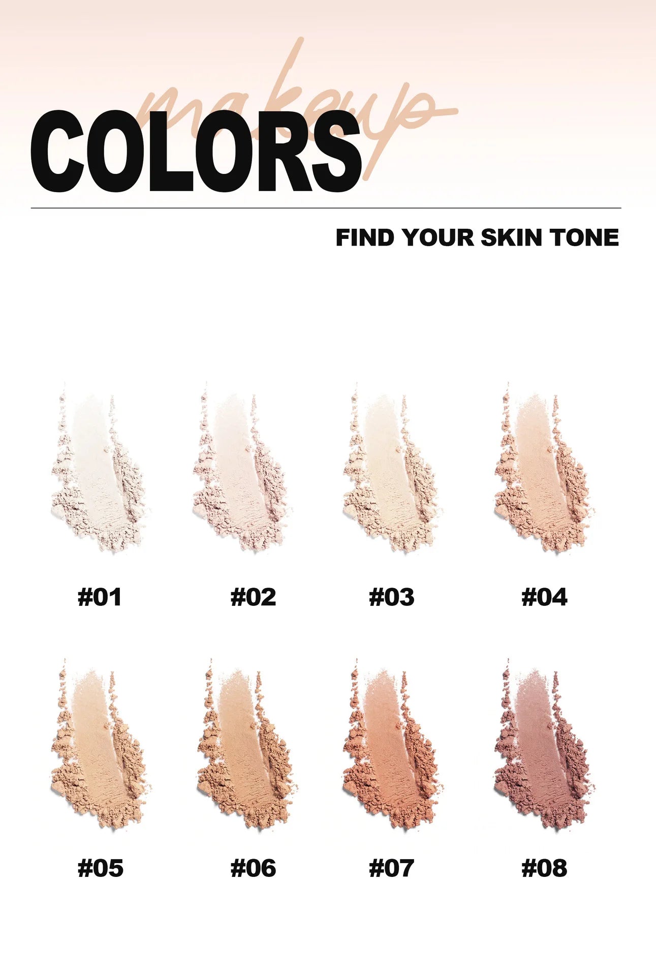 8-Color Matte Pressed Powder – Full Coverage, Oil Control & Waterproof