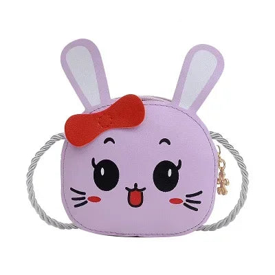 Cute PU Leather Children's Small Shoulder Bags Lovely Cartoon Baby Girls Coin Purse Handbags Princess Accessories Crossbody Bag