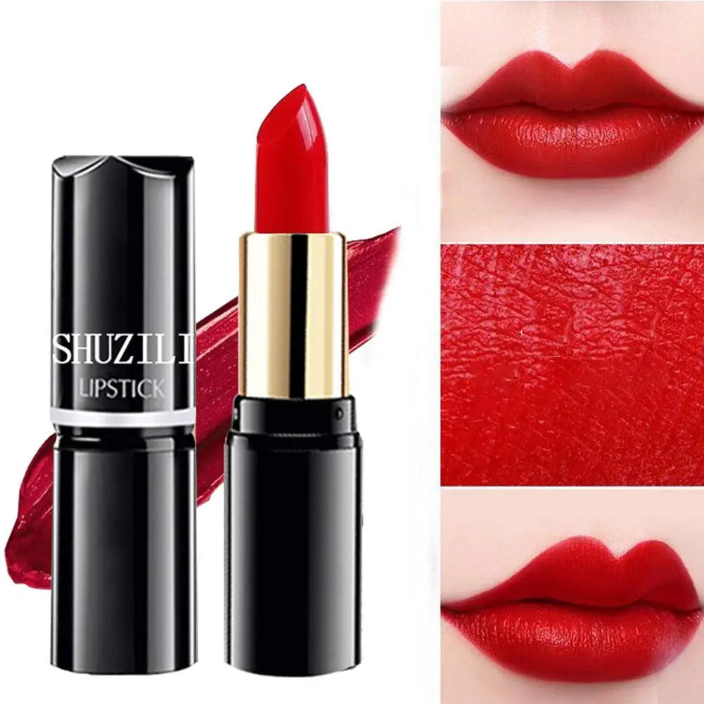 SHUZILI Moisturizing  Lipstick Velvet High Quality Lipsticks Shiny Professional Korean Makeup Cosmetic For Lip Women