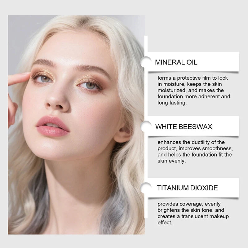 Korean Makeup Foundation Stick Long-lasting Makeup Natural Light Concealer Two-in-one Foundation Stick Light Moisturizing Makeup