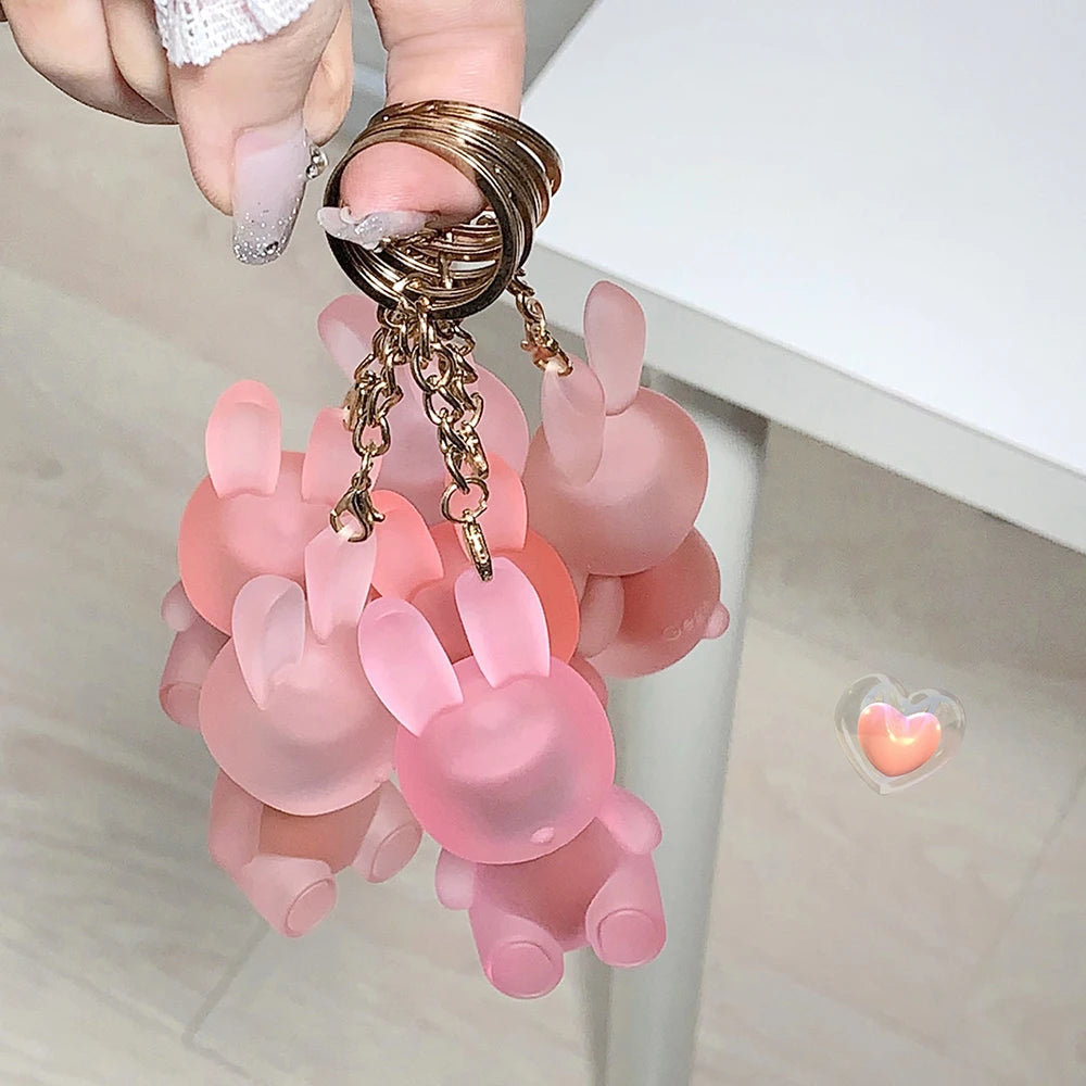 Little Bear Crystal Frozen Strawberry Glossy Lip Glaze Mirror Whitening Nude Doodle Lip Korean Makeup Y2K Cosmetics Lipsticks