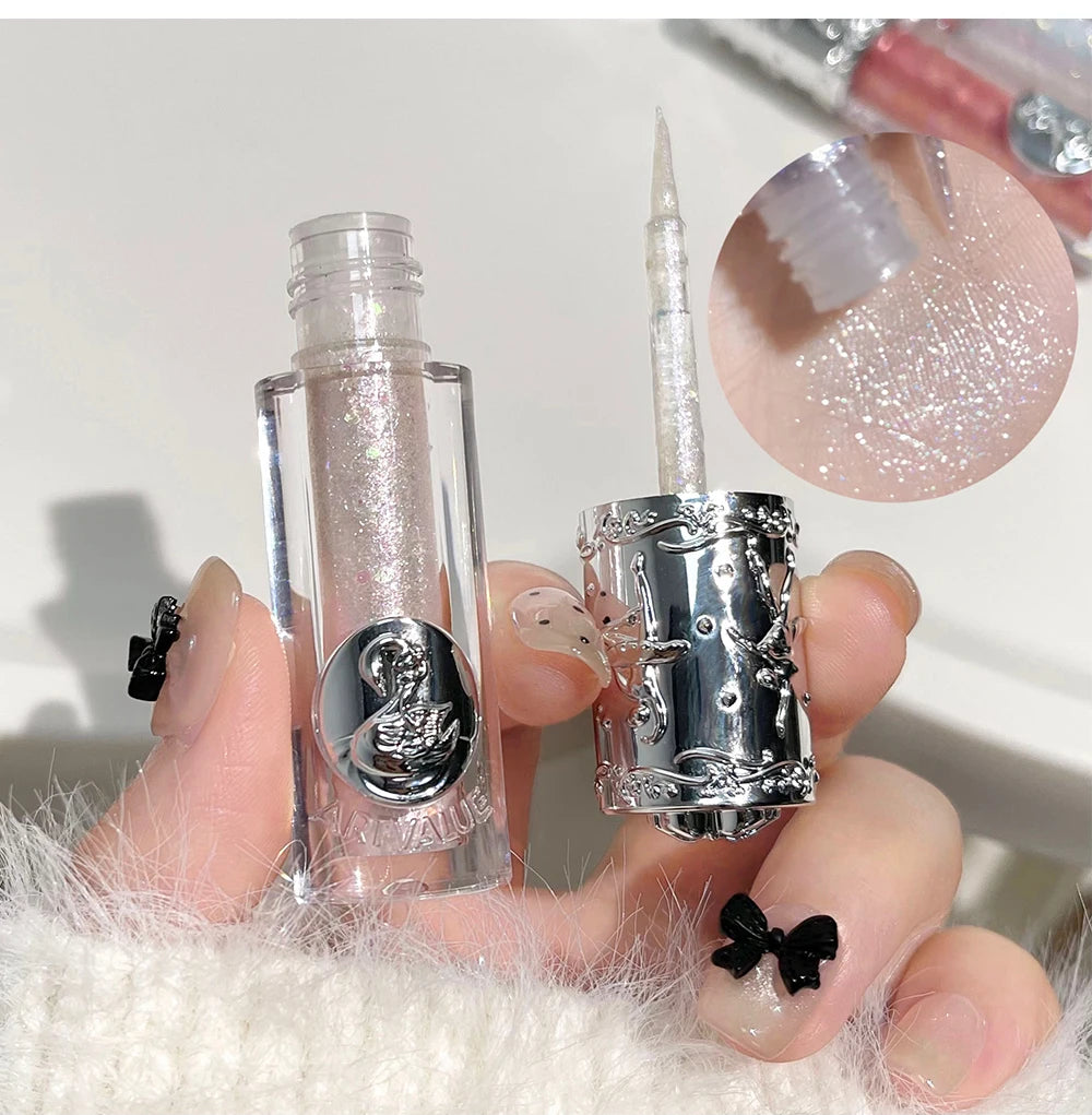 Liquid Eyeshadow Pearlescent Shimmer Silkworm Glitter Eyes Korean Makeup Fine Sparkling Eye Shadow Eyeliner Highlighter Cosmetic