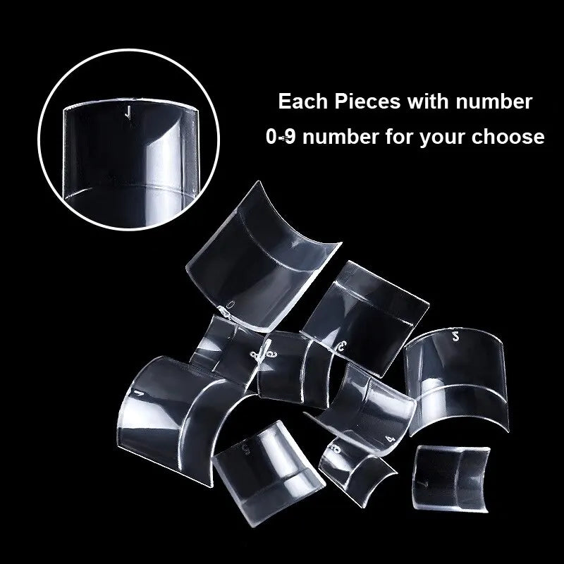 500pcs False Nails Acrylic Press on Nails Coffin Artificial Nails Clear Fake Tips for French Extension Manicure Tool