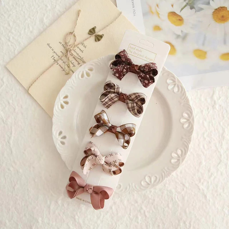 Hair clips for Children Children's Headwear Baby Hair Accessories Clip Bows For Girls All Cloth Hairpin