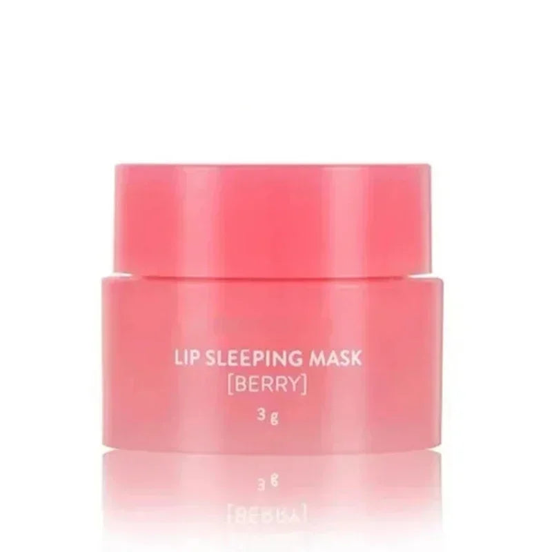 20g Korean Berry Lip Sleeping Mask Night Sleep Maintenance Moisturizing Fade Lip Lines Nourishing 8gx4 Lip Balm Skin 3g Sampls