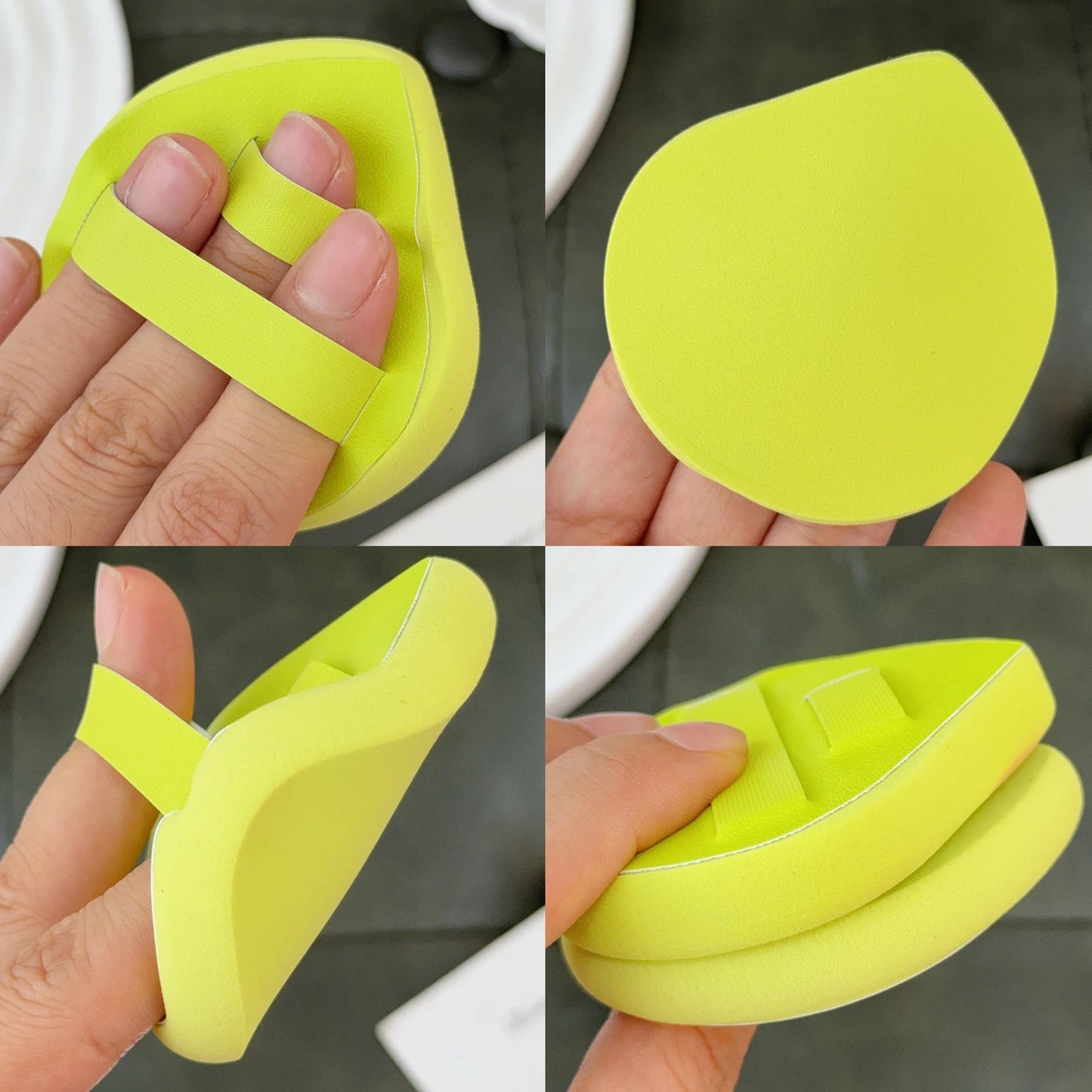 3pcs Foundation Makeup Tools Kit Concealer Brush Powder Puff and Cream Palette Portable Makeup Blending Tool for Travel Daily