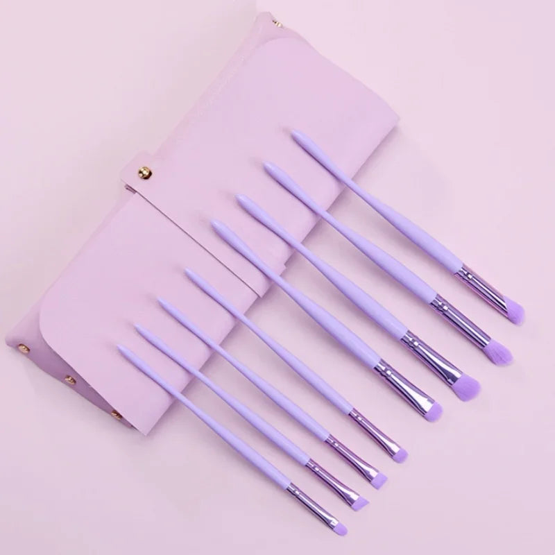 8pcs/sets Eye Makeup Brushes Professiona Soft Hair Cosmetic Concealer Eyeshadow Kabuki Blending Tools Eyebrow Eye Detail Brush