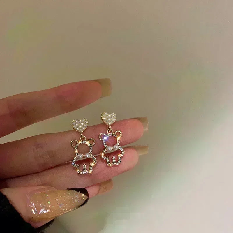 Geometric Rhombus Double Layer Combination Design Earrings For Women Simple Fashion Daily Accessory Party Jewelry Birthday Gifts