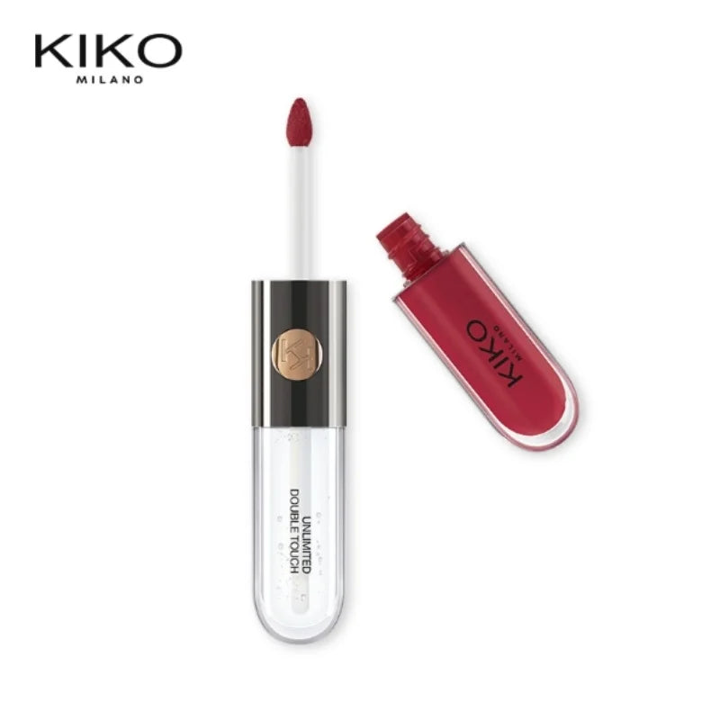 Double-Ended KIKO Lipstick & Lip Gloss – Non-Fading, Sexy Milk Tea Shades