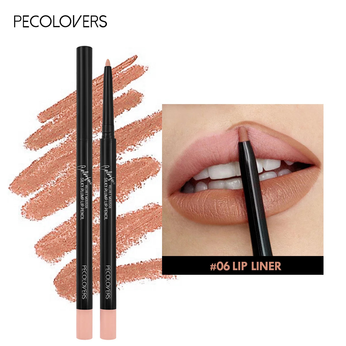 Matte Red Lipliner & Lipstick Pencil – Waterproof, Moisturizing, 12 Shades