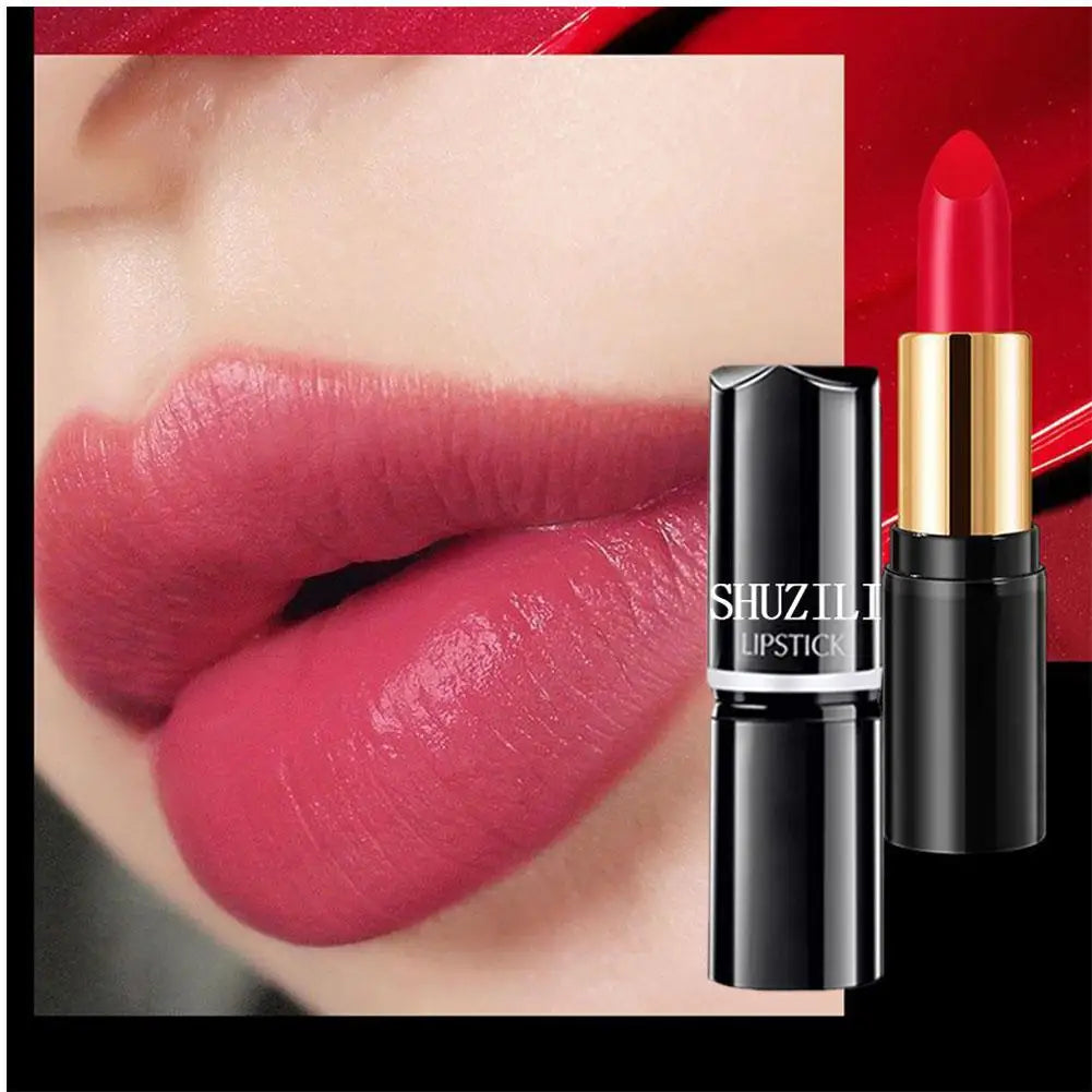 SHUZILI Moisturizing  Lipstick Velvet High Quality Lipsticks Shiny Professional Korean Makeup Cosmetic For Lip Women